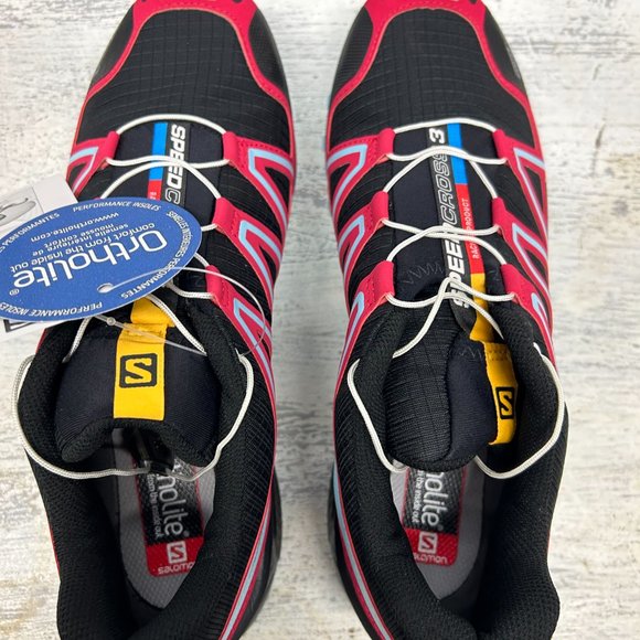 Salomon Speedcross 3CS Women: Conquer Trails with Elegance in Black/Lotus Pink - Picture 8 of 9